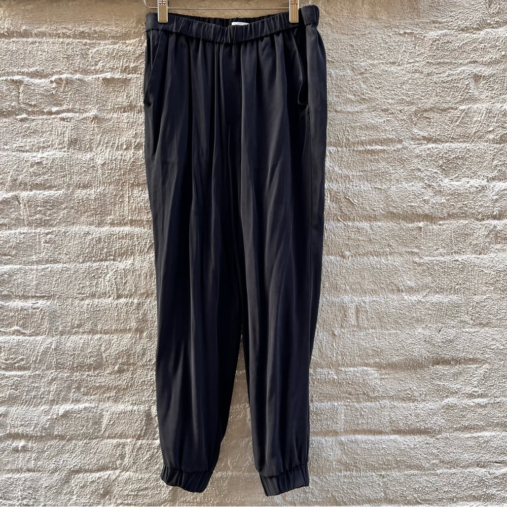 Cuyana Washable Silk Jogger Pants Black XS